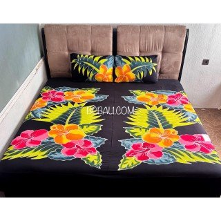 Hot Sale Rayon Bedsheet Floral Design Hand Painted High Quality